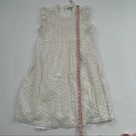 New Madewell Eyelet Ruffle Sleeve Pintuck Mini Dress - Picture 9 of 9